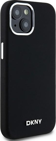 Kapak telefoni DKNY Liquid Silicone Magsafe për iPhone 15, plastik, i zi