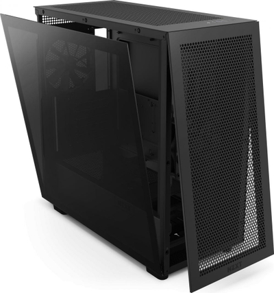 Куќиште за компјутер NZXT H7 Flow, USB-C, co прозорец, црна