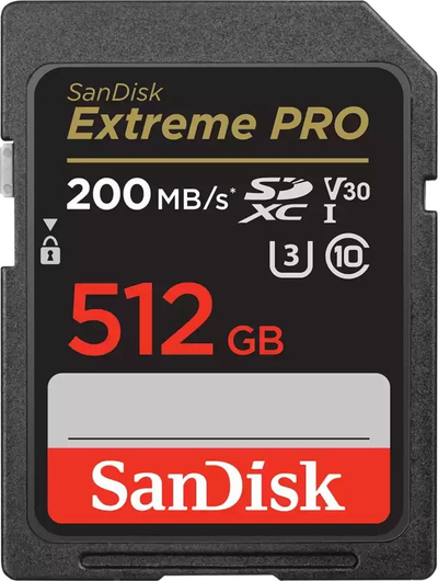 Kартичка меморија SanDisk Extreme PRO SDXC, 512GB, Class 10 UHS I U3 V30