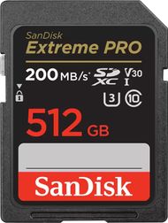 Kartë memorie SanDisk Extreme PRO SDXC, 512GB, Class 10 UHS I U3 V30