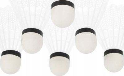 Toptha badminton Mega Creative 532468, plastik, set me 6 copë, të bardhë