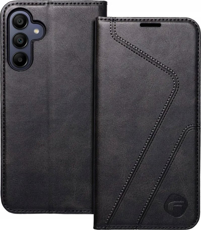 Këllëf libri Forcell F Protect për Samsung Galaxy A15, RFID Blocker, me magnet, i zi