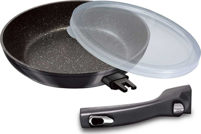 Set tiganësh Berlinger Haus Carbon Pro, 24cm, 3 copë, gri