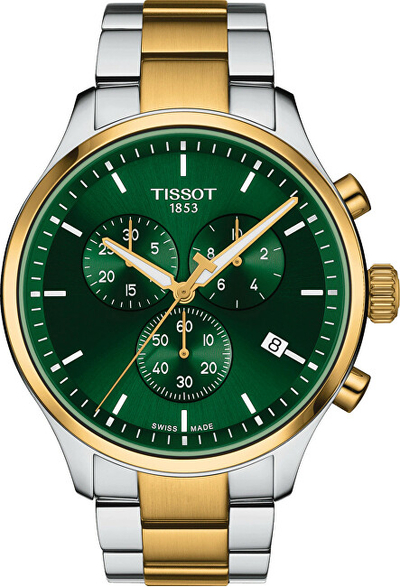 Orë dore për meshkuj Tissot Chrono XL Classic T116.617.22.091.00, e argjendë/artë/gjelbër