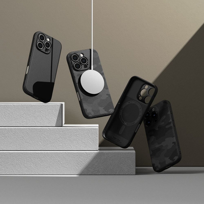 Mbulesë telefoni Ringke Onyx Magnetic MagSafe për iPhone 16 Pro, plastike TPU, e zezë