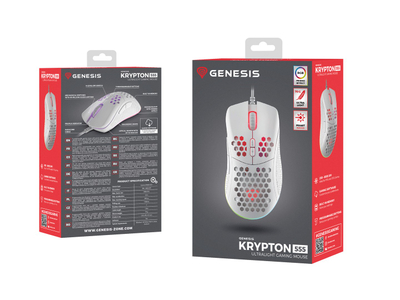 Mouse gaming Genesis Krypton 555, optik, RGB, i zi