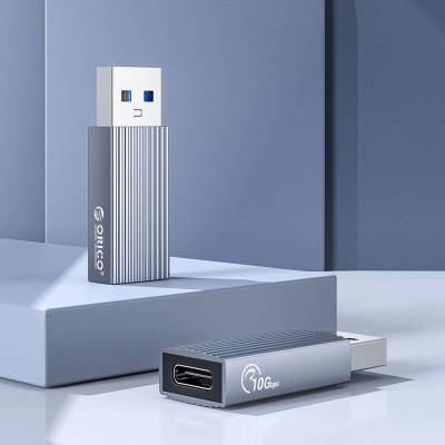 Adapter USB Orico AH-AC10, USB-C në USB-A 3.1, 10Gbps, gri