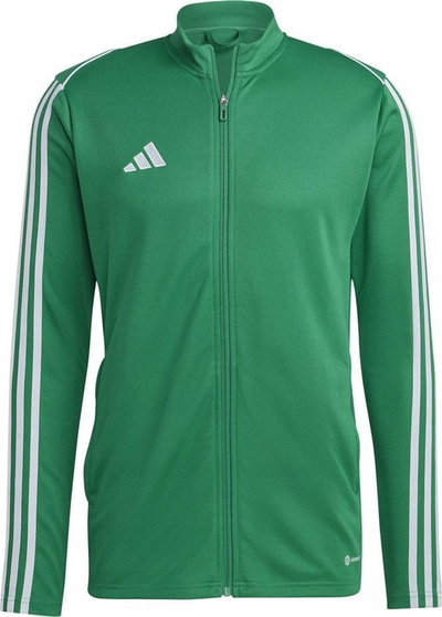 Bluzë sportive Adidas TIRO 23 Training JKT IC7875, poliestër, me zinxhir komplet, e zezë