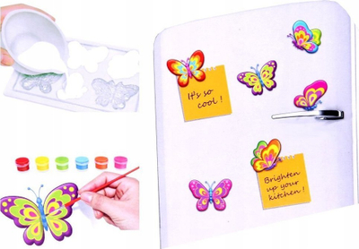 Set kreativ Color Day Butterfly, magnetë për frigorifer, 6 forma, shumëngjyrësh