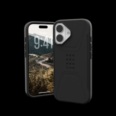 Maskë telefoni Urban Armor Gear Civilian MagSafe për iPhone 17, 6.3", e zezë