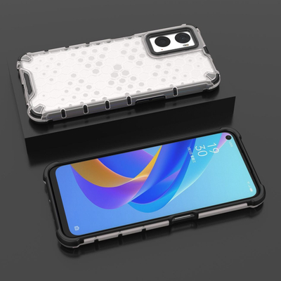 Kapak telefoni Honeycomb për Realme 9i, Oppo A36, Oppo A76, transparent
