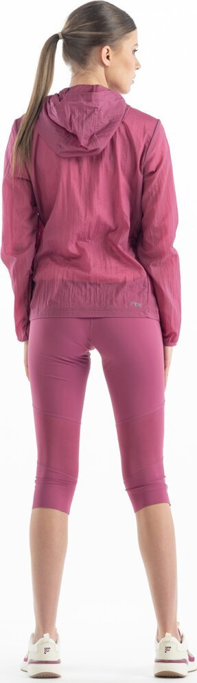 Xhaketë vrapimi Fitanu Cardio Jacket W, goca, me kapuç, rozë
