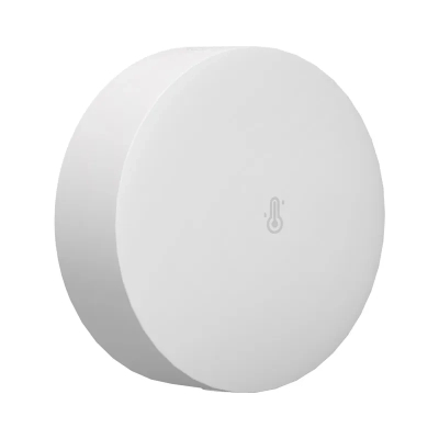 Sensor temperature dhe lagështie Sonoff SNZB-02P, ZigBee, i rrumbullakët, i bardhë