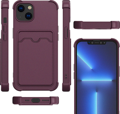 Këllëf karte Armor për Xiaomi Redmi Note 9, silikoni, antishok, blu