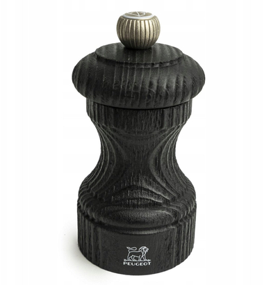 Рачен млин за сол Peugeot Bistro Nature Black, 10cm, рециклирано дрво, црн