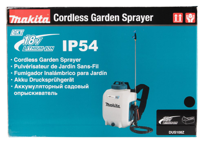 Spërkatës shpine me bateri Makita DUS108Z, 10L, 18V LXT, blu