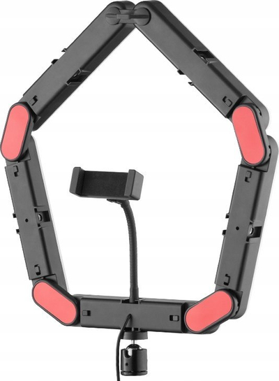 Dritë studio LED FreePower V8, unazë gjashtëkëndore, 3200-6500K, e bardhë