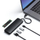 Përshtatës Satechi Aluminium USB-C Hybrid Multiport me kuti për SSD, i zi