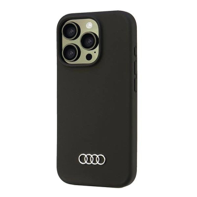 Futrollë telefoni Audi Silicone Hardcase për iPhone 16 Pro 6.3", silikon, e zezë
