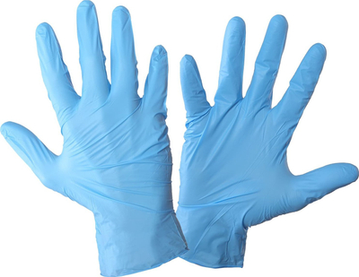 Ракавици за работа Lahti Pro Nitrile, големина 10 XL, 100 парчиња, сини