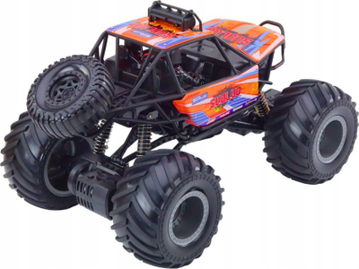 Makina me pult Lean Toys Off-road RC Car 1:8, amortizatorë, 12 km/h, portokalli
