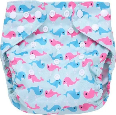 Mbulesë pelene Simed Diaper Cover Dolphins, për të porsalindur, me shumë ngjyra