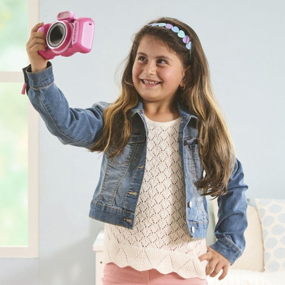 Aparat fotografik për fëmijë VTech KidiZoom Duo FX, me lojëra dhe efekte, rozë