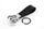 Mbajtëse çelsash Troika Leather Loop 3 Ring Key Click Holder, lëkurë, e zezë