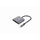 Адаптер USB-C Gembird A-CM-COMBO3-05, HDMI 4K, USB 3.2, сив