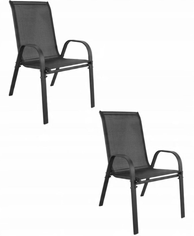 Set karrige kopshti Halmar SOFIA, metal, textilene, gri e errët x2
