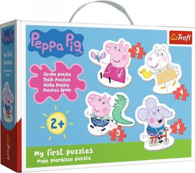 Puzzle për kalamaj Trefl Baby Classic 4 në 1, Peppa Pig, 2+