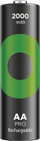 Рикабилни батерии GP ReCyko Pro AA, NiMH, пакување 4 парчиња, зелени