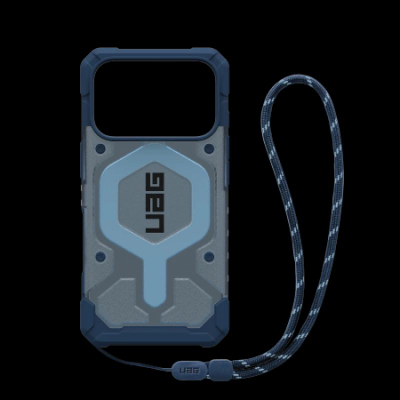 Kapotë telefoni UAG Pathfinder për iPhone 17 Pro, 6.3", MagSafe, blu e tejdukshme