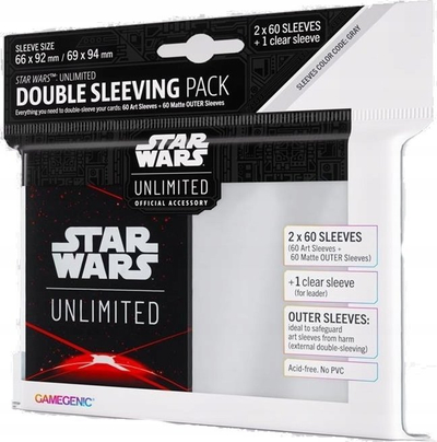 Aksesor për karta Gamegenic Star Wars Unlimited Double Sleeving Pack, Space Red, i kuq