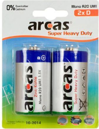 Bateri ARCAS D / R20, 2 copë