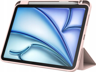 Futrollë JCPAL DuraPro për iPad Air 11" M2 2024, folio mbrojtëse, me mbajtëse Apple Pencil, rozë
