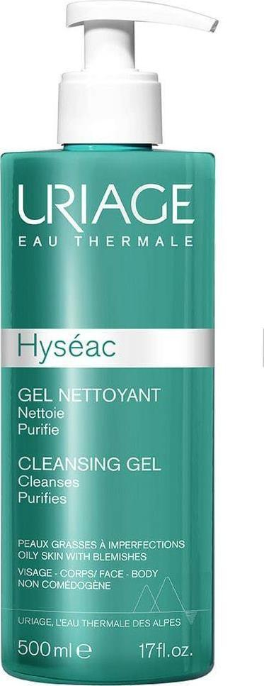 Xhel pastrues Uriage Hyseac, për fytyrë dhe trup, 500ml