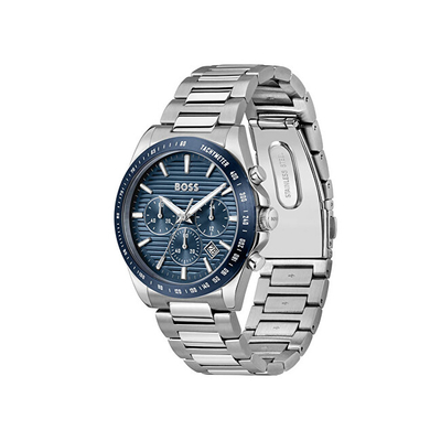 Ora dore Boss Strike Chronograph, 41mm, rezistente 5 bar, argjendi