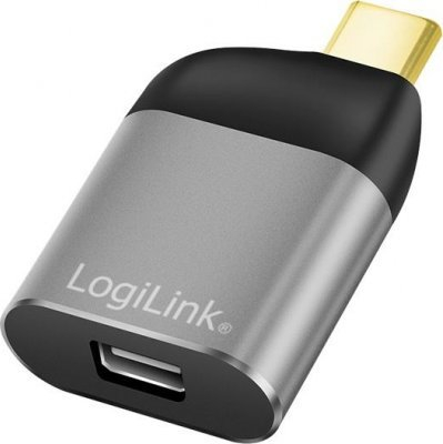 Adapter LogiLink CUA0205, USB Type C në Mini DisplayPort, 8K, i zi