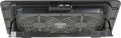 Pad ftohës për laptop EVOLVEO A101, 2 ventilatorë, deri 17", LED blu