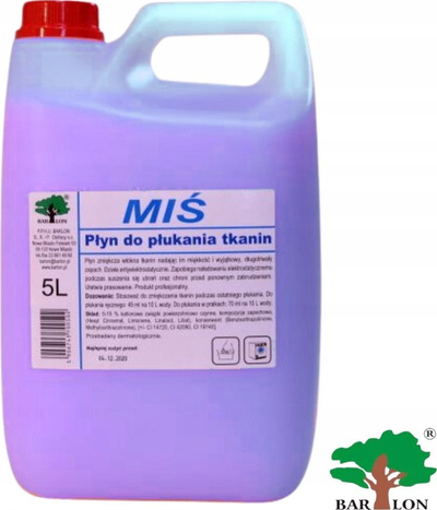 Zbutës rrobash Barlon Miś, me erë vjollce, 5L, lejla