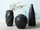 Vazo dekorative EMONA Ceramic Black, qeramike, e gjatë, e zezë