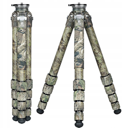 Tripod karboni Leofoto LS-365CEX PG-1, bazë niveluese, kokë gimbal, kamuflazh