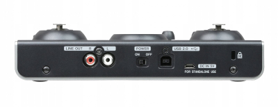 Interfejs audio Tascam US-42B MiniStudio Creator, 2 kanale, për streaming dhe podcast, i zi