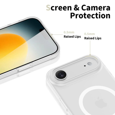 Mbulesë telefoni Tech-Protect MagFlex MagSafe për iPhone 17 Air 17 Pro, transparente mat, e tejdukshme