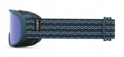 Syze ski Giro Moxie, lente Grey Cobalt/Yellow, rrip Harbor Blue Sequence, për goca dhe të rinj