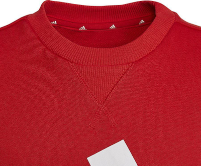 Bluzë sportive fëmijësh Adidas Performance, mëngë të gjata, logo e printuar, e kuqe