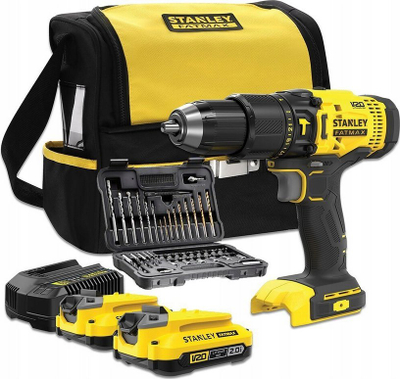 Trapano‑kaçavidë Stanley Fatmax SFMCD711DSA, 18V, 2 bateri 2Ah, e verdhë