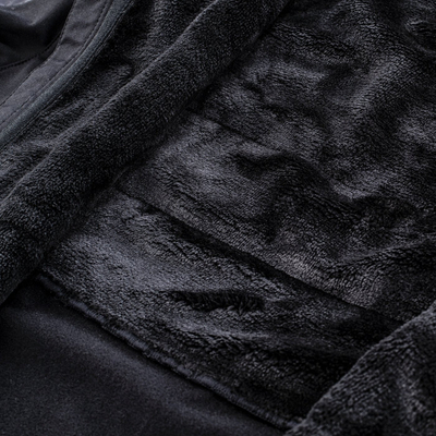 Bluzë fleece burrash Elbrus Nahan, me zinxhir komplet, microfleece e ngrohtë, e zezë