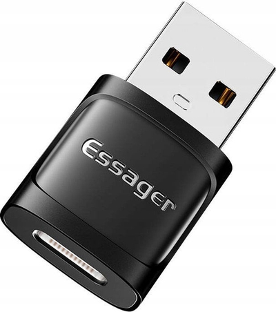 Adaptor OTG Essager USB C në USB 3.0, Type C femër në USB mashkull, i zi